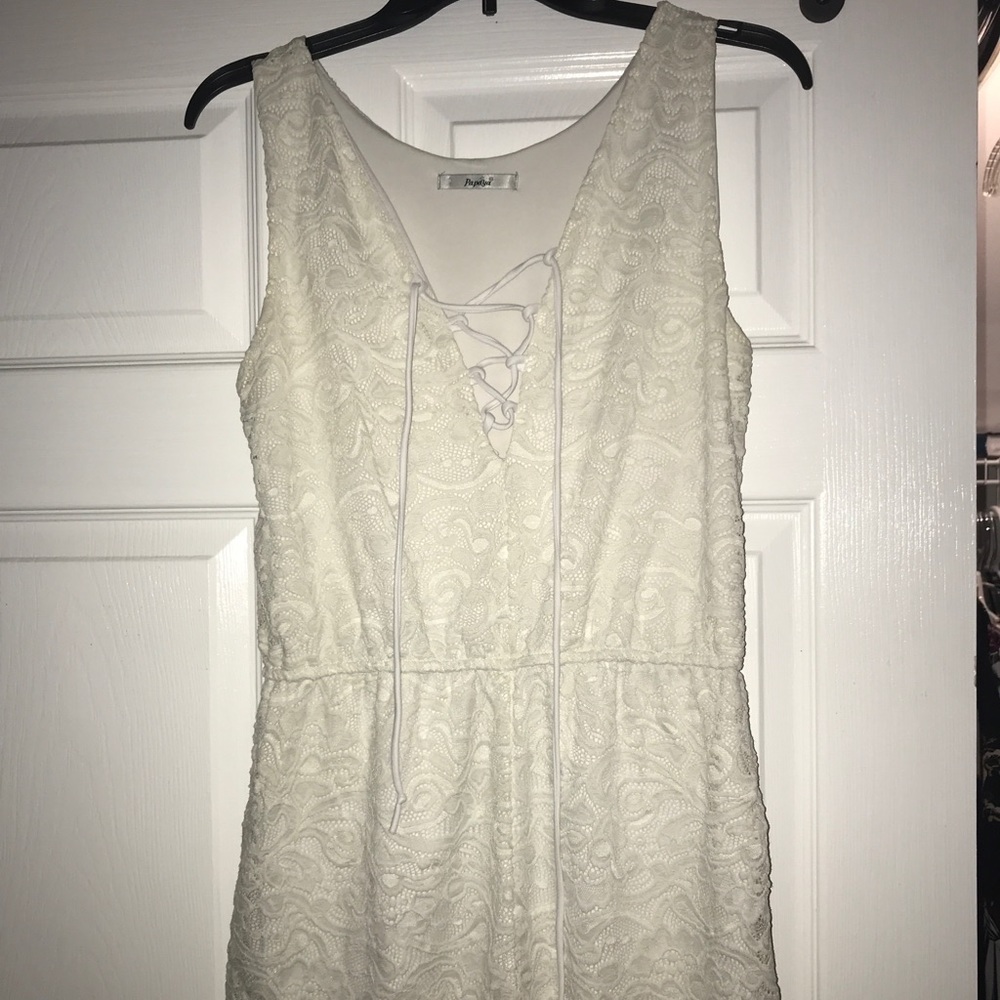 White Lacy Romper